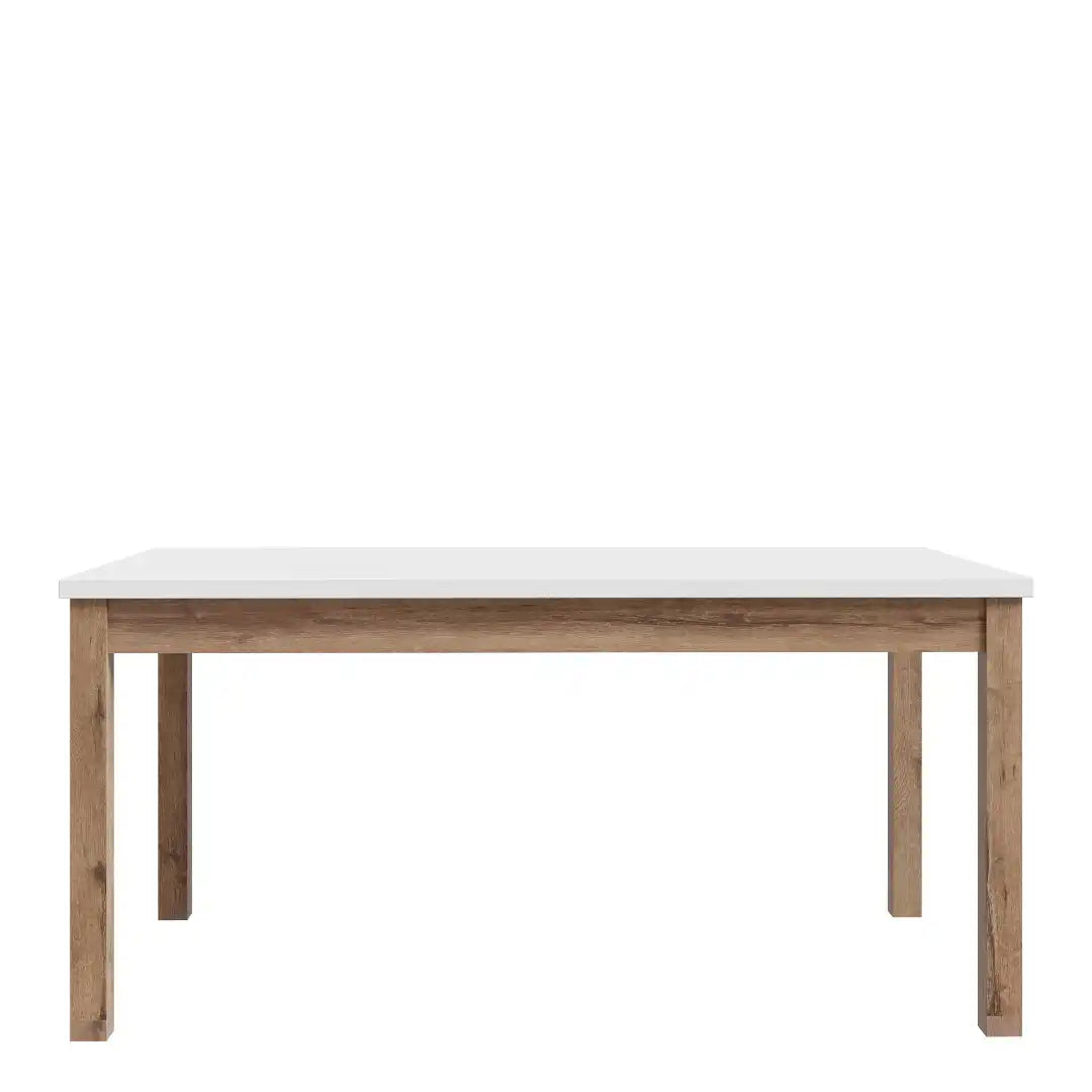 Wensley Dining Table in Light Grey and Oak - Price Crash Furniture