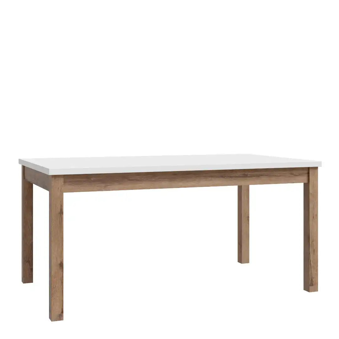 Wensley Dining Table in Light Grey and Oak - Price Crash Furniture