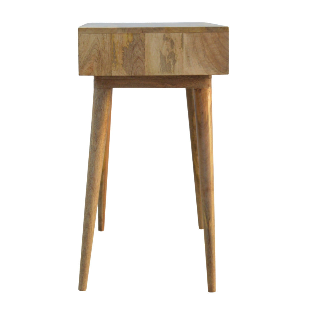 ArtHaus Collection Perforated Copper Front Nordic Style Writing Desk With 1 Drawer