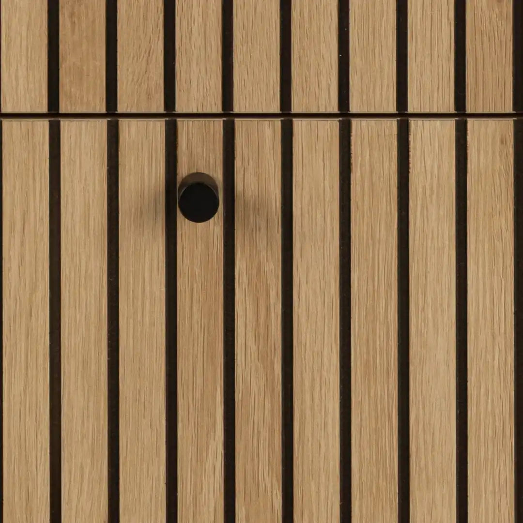 Albany Chest of 3 Drawers in Oak/Black Legs - Price Crash Furniture