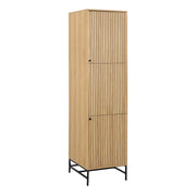 Albany Wardrobe 2 Doors in Oak/Black Legs - Price Crash Furniture