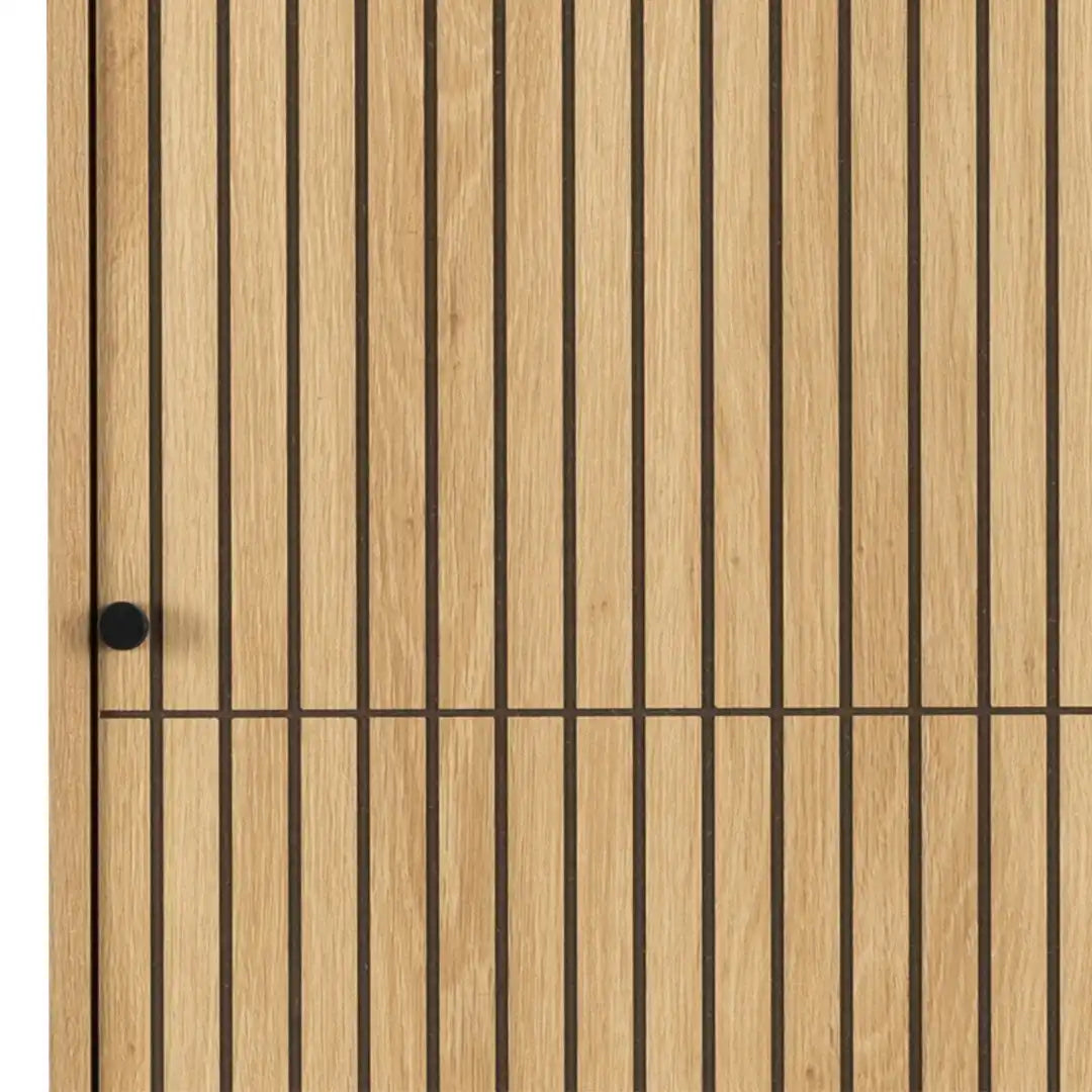 Albany Wardrobe 2 Doors in Oak/Black Legs - Price Crash Furniture