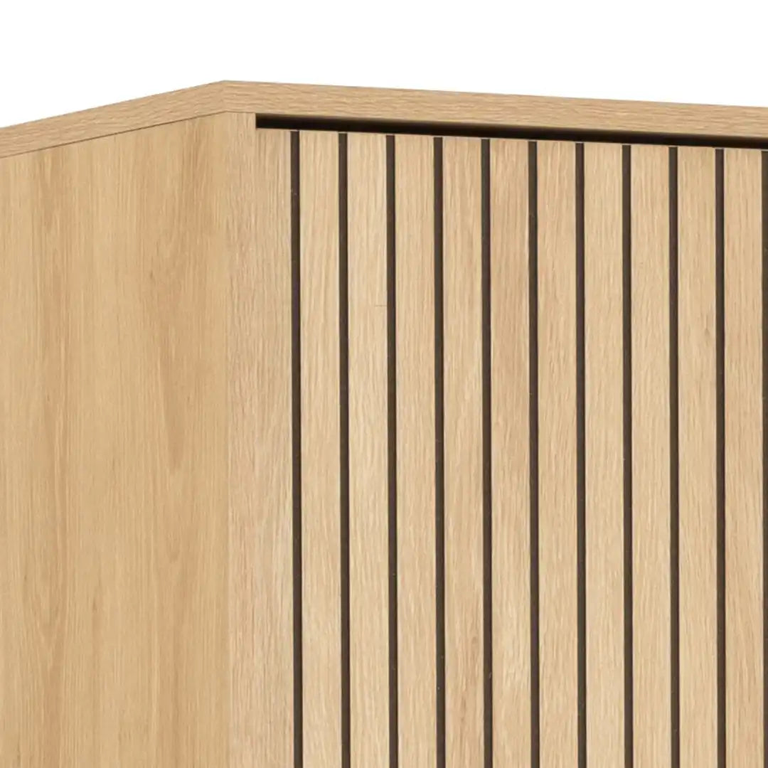 Albany Wardrobe 2 Doors in Oak/Black Legs - Price Crash Furniture