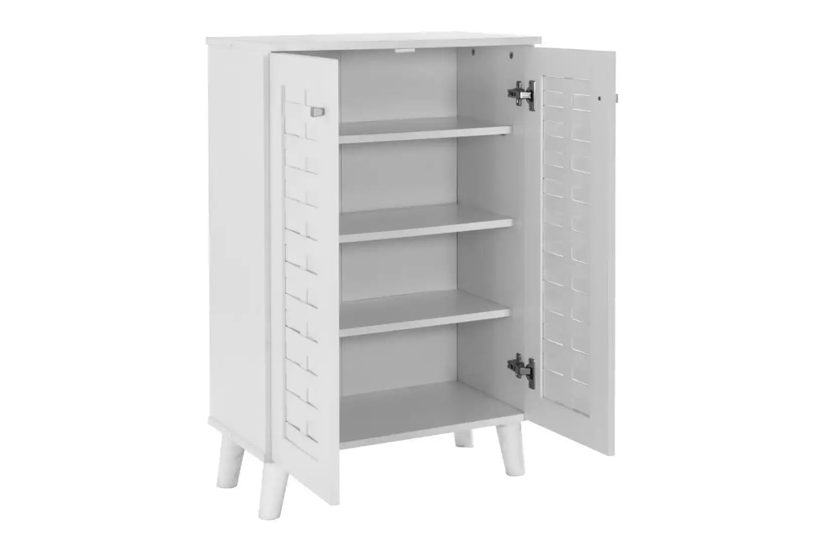 TAD Essentials 2 Door Shoe Cabinet in White - Price Crash Furniture