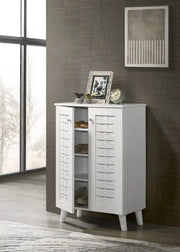 TAD Essentials 2 Door Shoe Cabinet in White - Price Crash Furniture