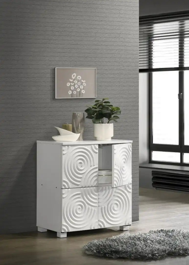 TAD Essentials 4 door storage cabinet in White - Price Crash Furniture