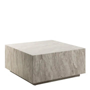 Dice Square Coffee Table in Grey Marble 90x90x42cm - Price Crash Furniture