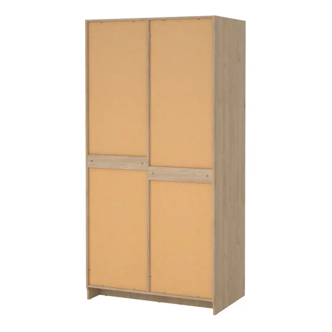 Brande Wardrobe with 2 Frame Doors in Jackson Hickory - Price Crash Furniture