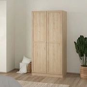 Brande Wardrobe with 2 Frame Doors in Jackson Hickory - Price Crash Furniture