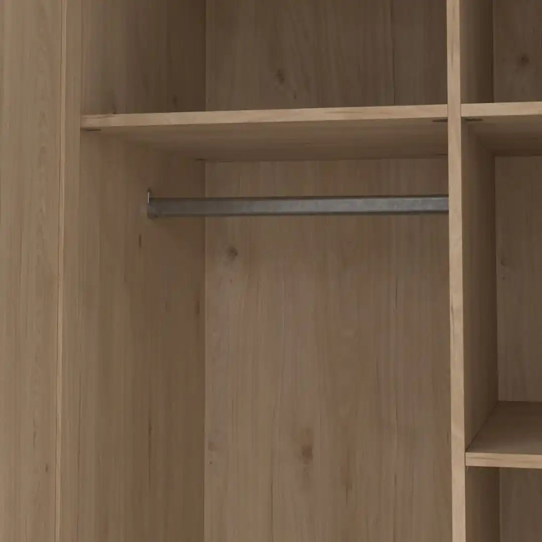Brande Wardrobe with 2 Frame Doors in Jackson Hickory - Price Crash Furniture