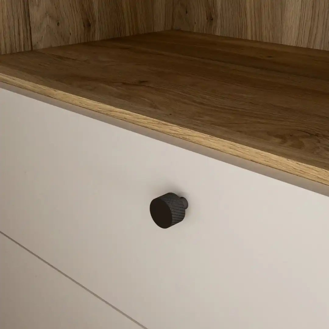 Grafton 1 Door 3 Drawer Chest In Cream and Oak - Price Crash Furniture