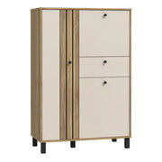 Grafton 3 Door 1 Drawer Cabinet In Cream and Oak - Price Crash Furniture