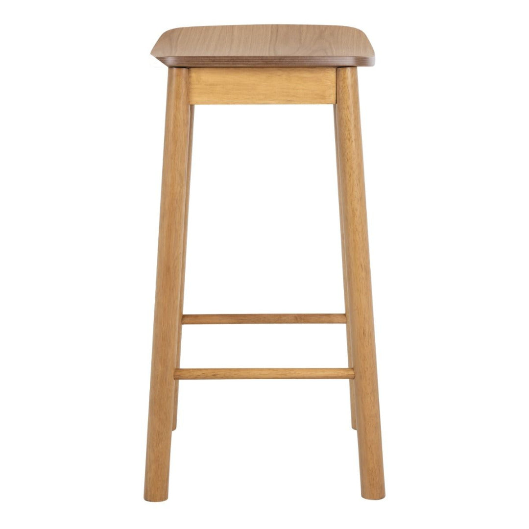 Barlow Bar Stool Without Back in Matt Oak Set of 2 - Price Crash Furniture