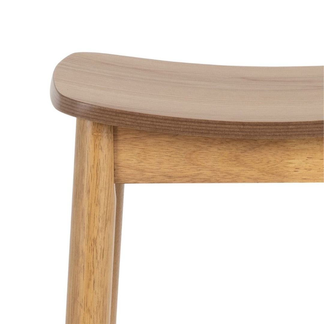 Barlow Bar Stool Without Back in Matt Oak Set of 2 - Price Crash Furniture