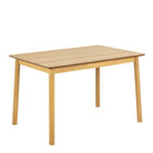 Barlow Rectangular Dining Table in Matt Oak includes 4 Barlow Dining Chair in Matt Oak - Price Crash Furniture