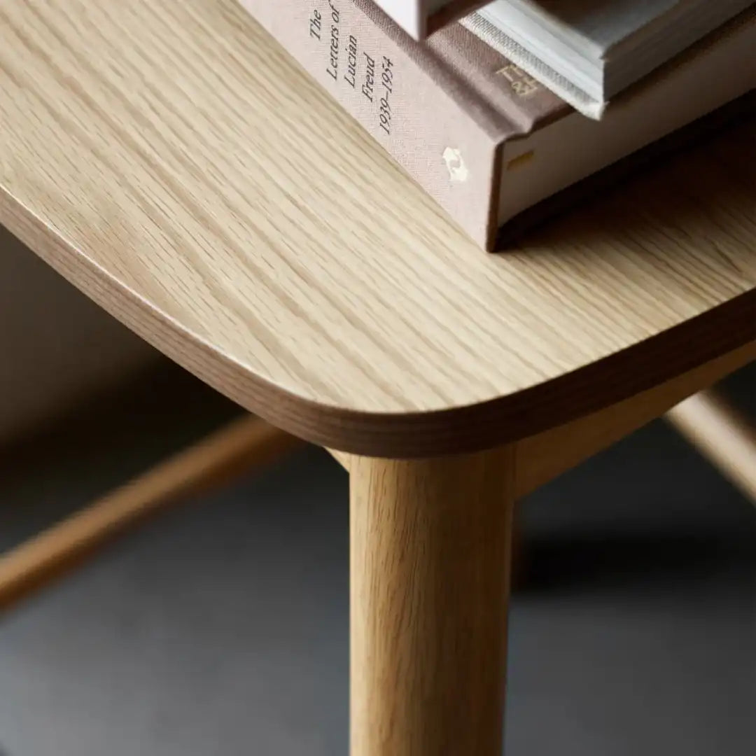 Barlow Bar Table in Matt Oak Includes 2 Barlow Bar Stool Without Back in Matt Oak - Price Crash Furniture