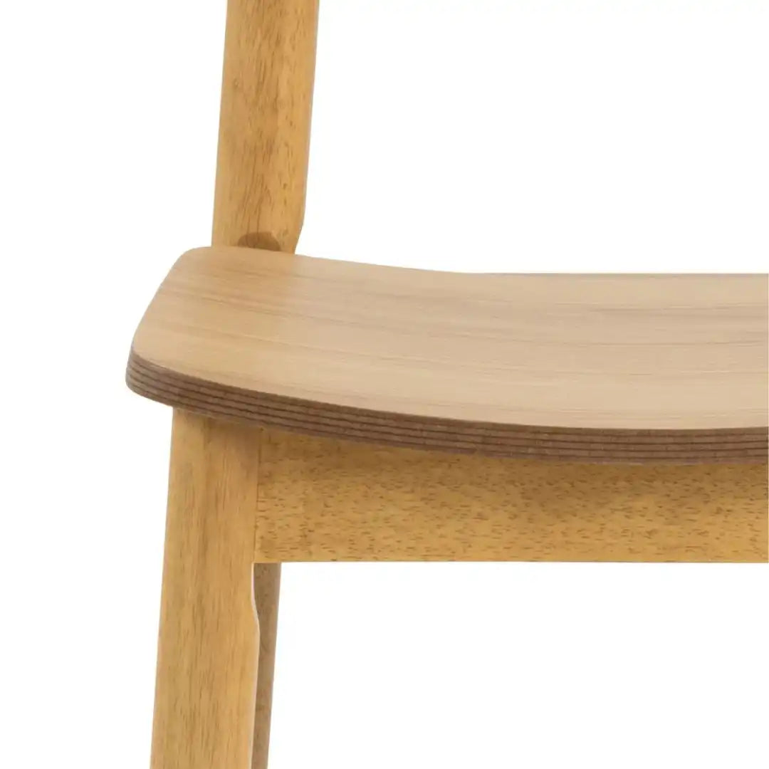 Barlow Dining Chair in Matt Oak Set of 2 - Price Crash Furniture