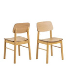 Barlow Dining Chair in Matt Oak Set of 2 - Price Crash Furniture