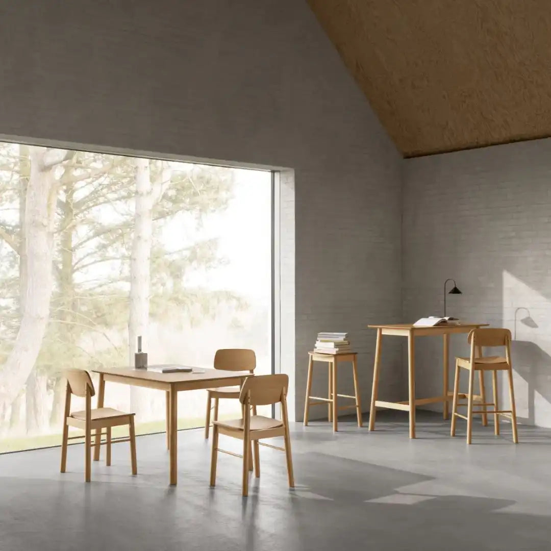 Barlow Bar Table in Matt Oak - Price Crash Furniture