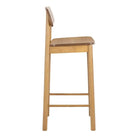 Barlow Bar Stool in Matt Oak Set of 2 - Price Crash Furniture