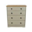 Grey Compact Corona 4 Drawer Chest - Price Crash Furniture