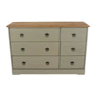 Grey Compact Corona 3+3 Wide Chest - Price Crash Furniture
