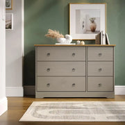 Grey Compact Corona 3+3 Wide Chest - Price Crash Furniture