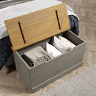 Grey Compact Corona Storage Trunk - Price Crash Furniture