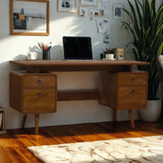 Arezzo Office / Computer Desk in Dark Wood