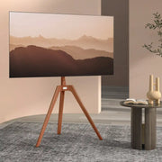 Tripod Floor TV Stand in Light Wood