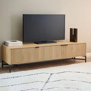 Jaipur TV Unit With 3 Doors 176cm Wide in Oak