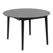 Montreux Round Extending Dining Table in Black 115-154cm