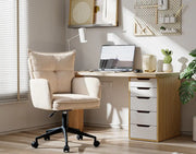 Harbour Office Chair Cream Corduroy