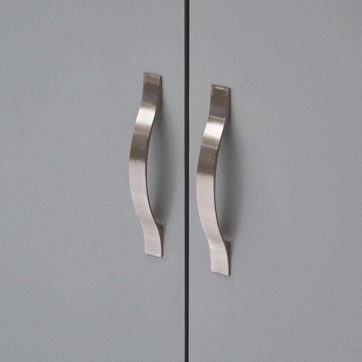 2 DOOR WARDROBE IN GREY Essentials - Price Crash Furniture