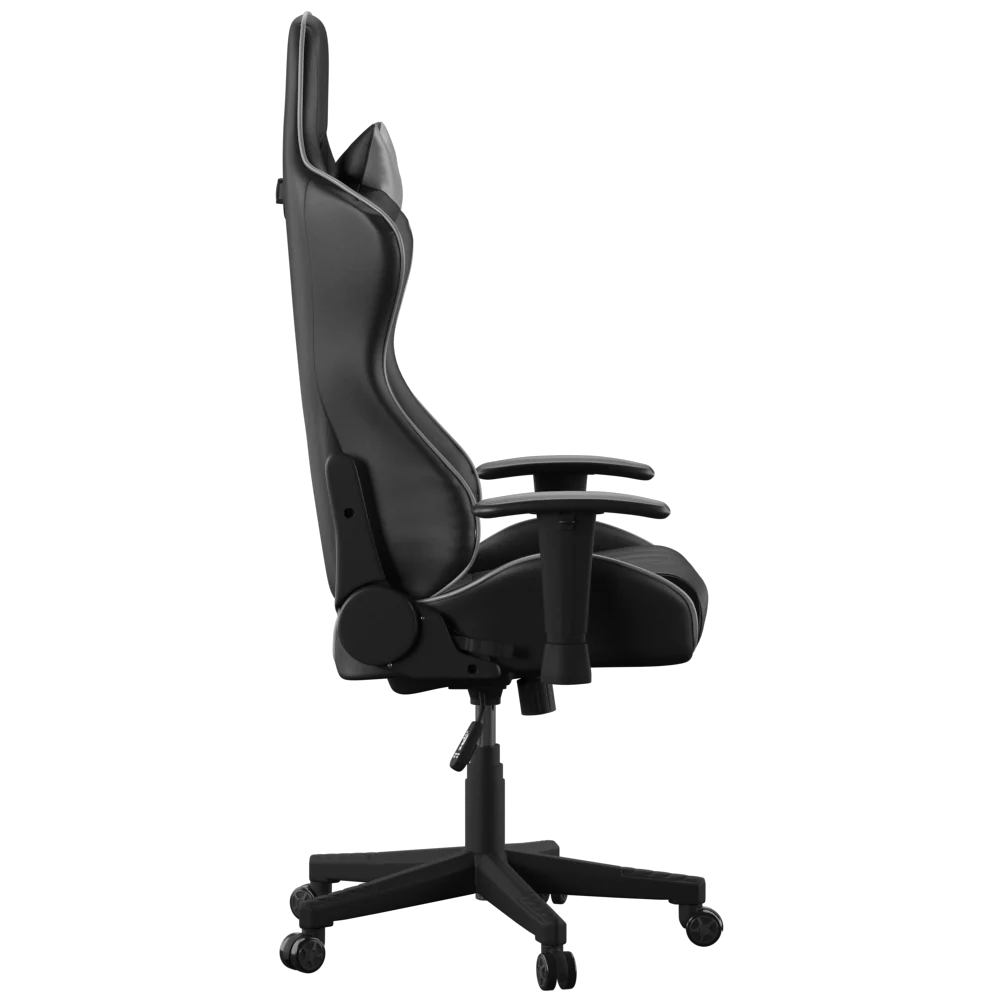 Alphason Senna Fully Adjustable Gaming Chair - Black & Grey Faux Leather - Price Crash Furniture