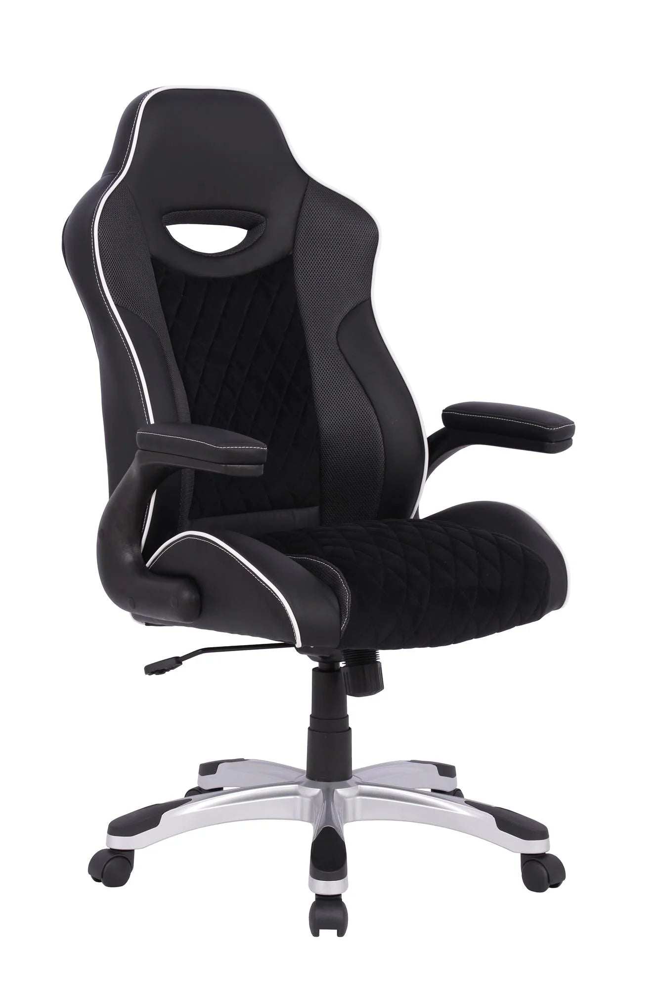 Alphason Silverstone Executive Gaming Chair in Microfibre & Faux Leather - Price Crash Furniture