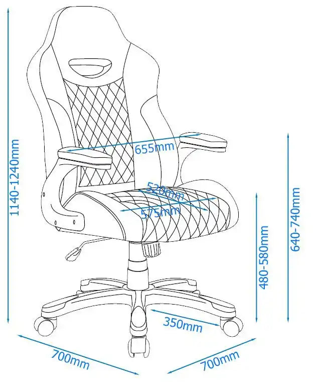 Alphason Silverstone Executive Gaming Chair in Microfibre & Faux Leather - Price Crash Furniture