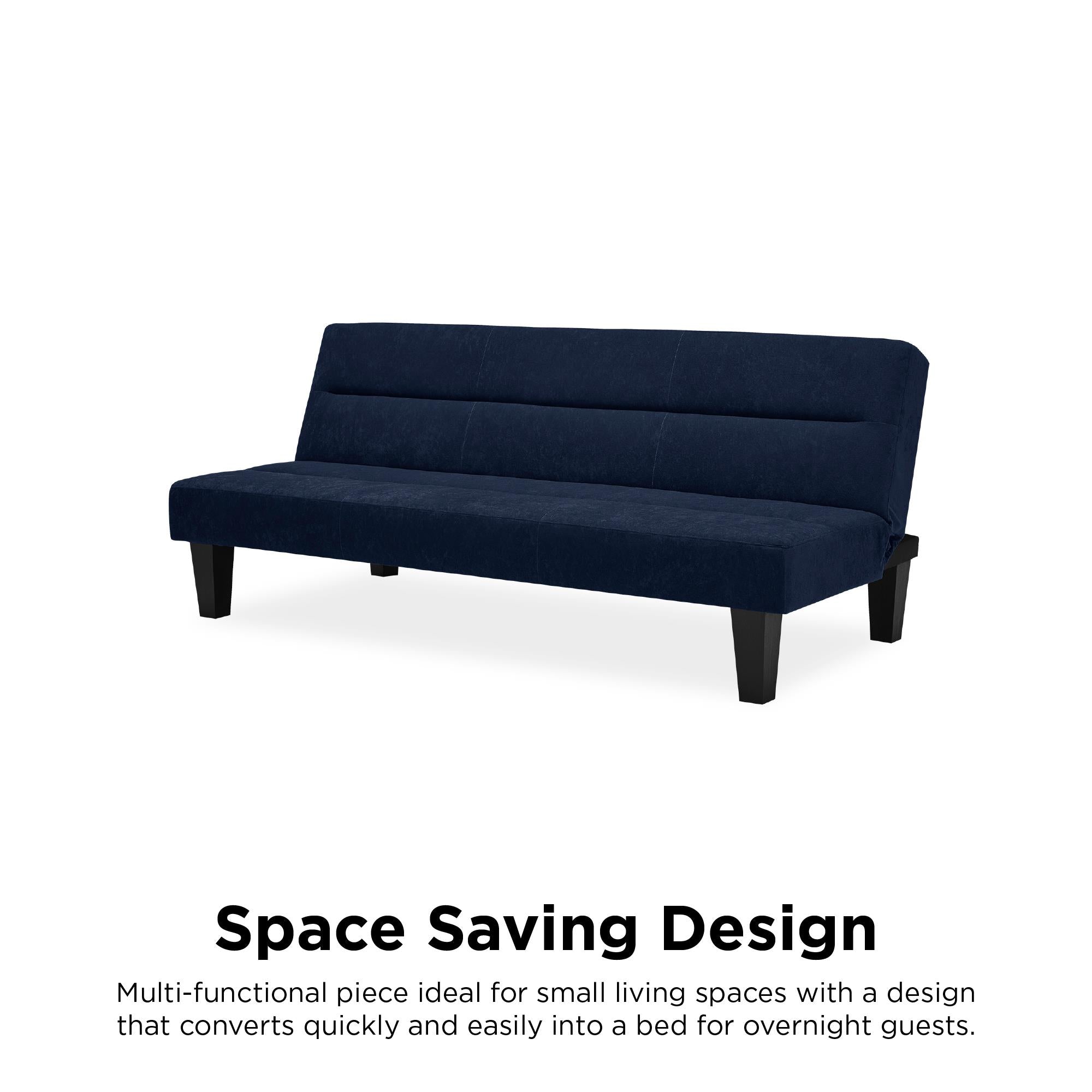 Kebo Futon in Blue Velvet by Dorel - Price Crash Furniture