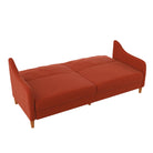 Jasper Sprung Sofa Bed - Orange Linen by Dorel - Price Crash Furniture