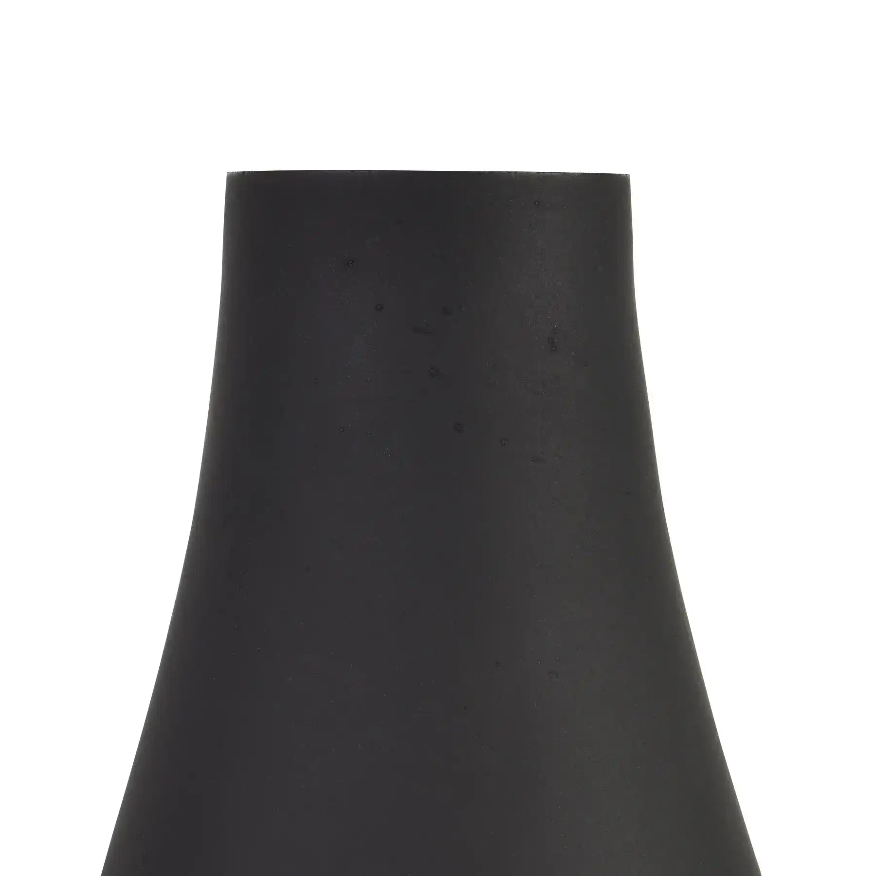 Black Tapered Glass Vase