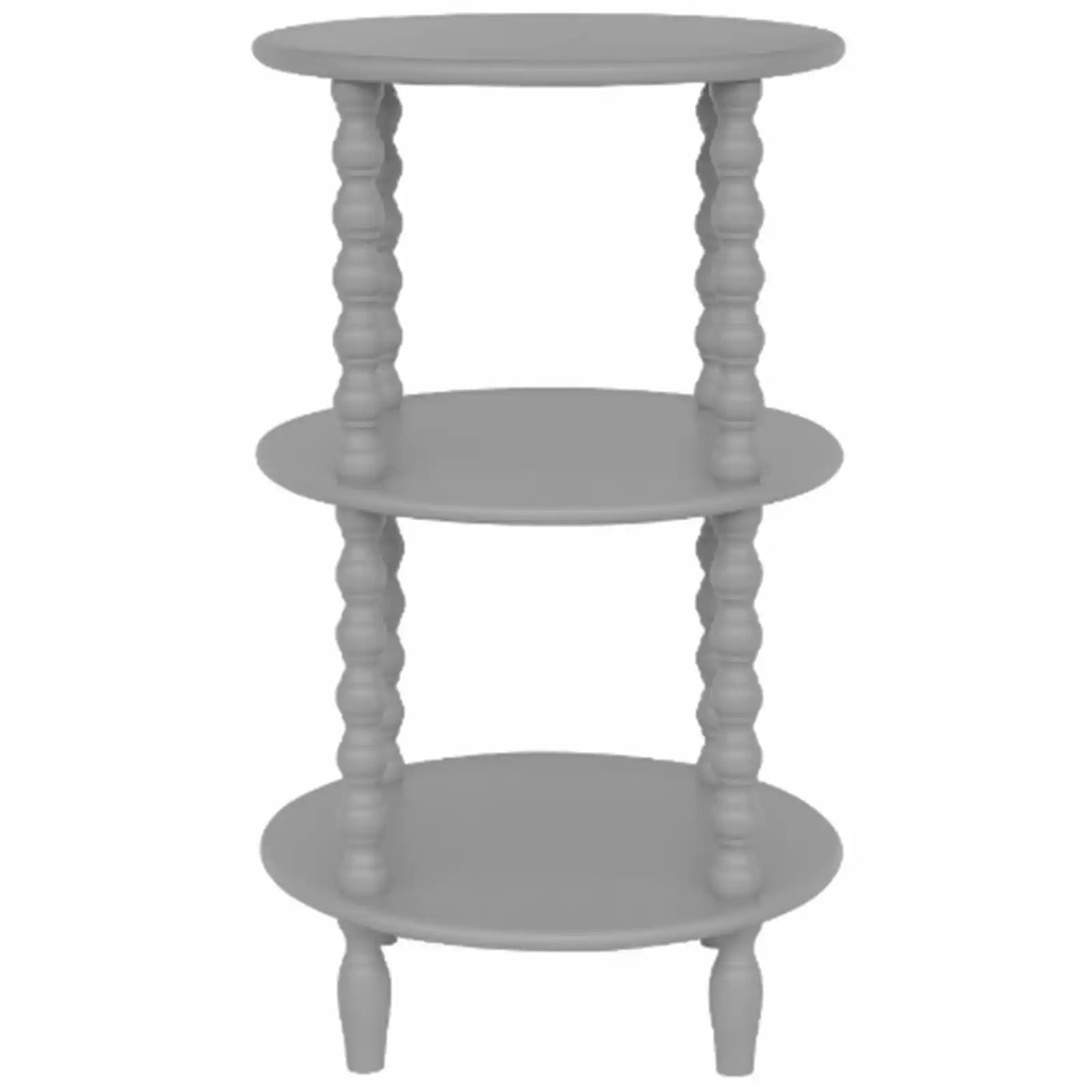 The Camden Collection Tall Round Grey Side Table