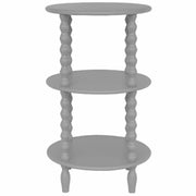 The Camden Collection Tall Round Grey Side Table