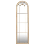 Washed Wood Tall Arched Window Mirror