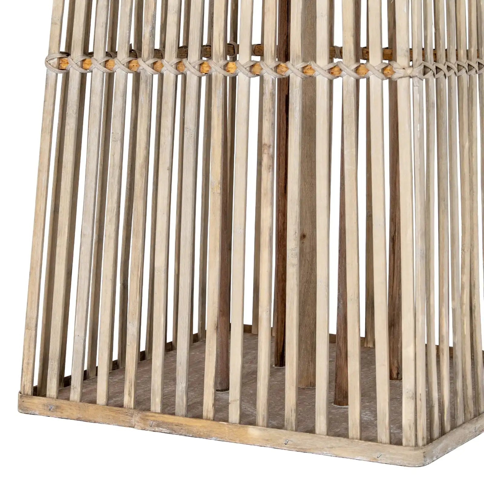 Medium Silo Wicker Lantern With Glass Holder