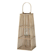 Medium Silo Wicker Lantern With Glass Holder