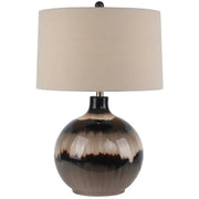 Sepia Shadows Table Lamp With Linen Shade