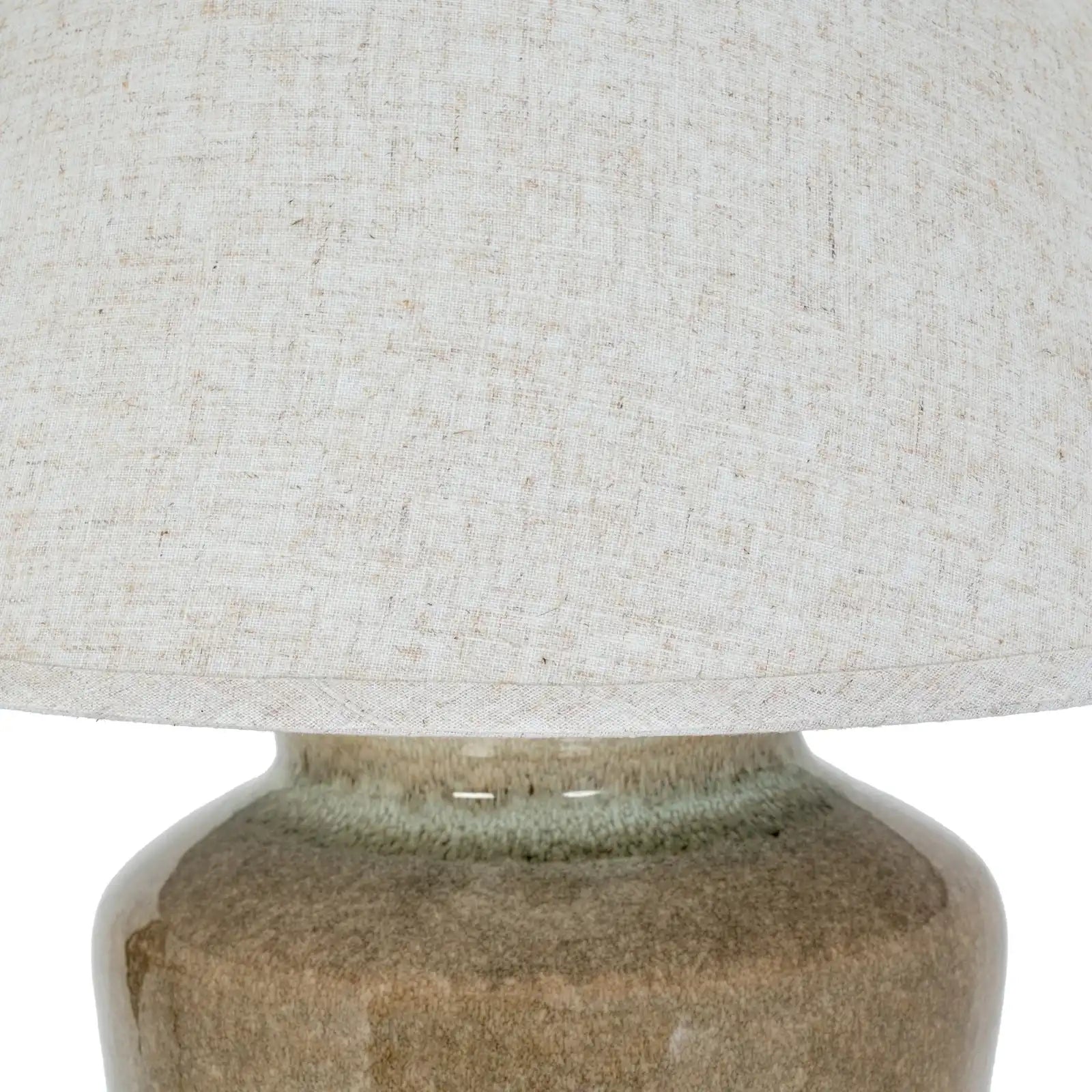 Mottura Ceramic Table Lamp With Edged Linen Shade