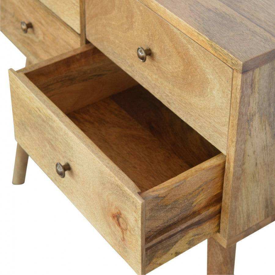 3 Drawer Solid Wood Cabinet With Pineapple Carved Door Front - Price Crash Furniture