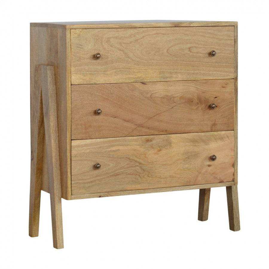3 Drawer V - shaped Nordic Style Chest - Price Crash Furniture