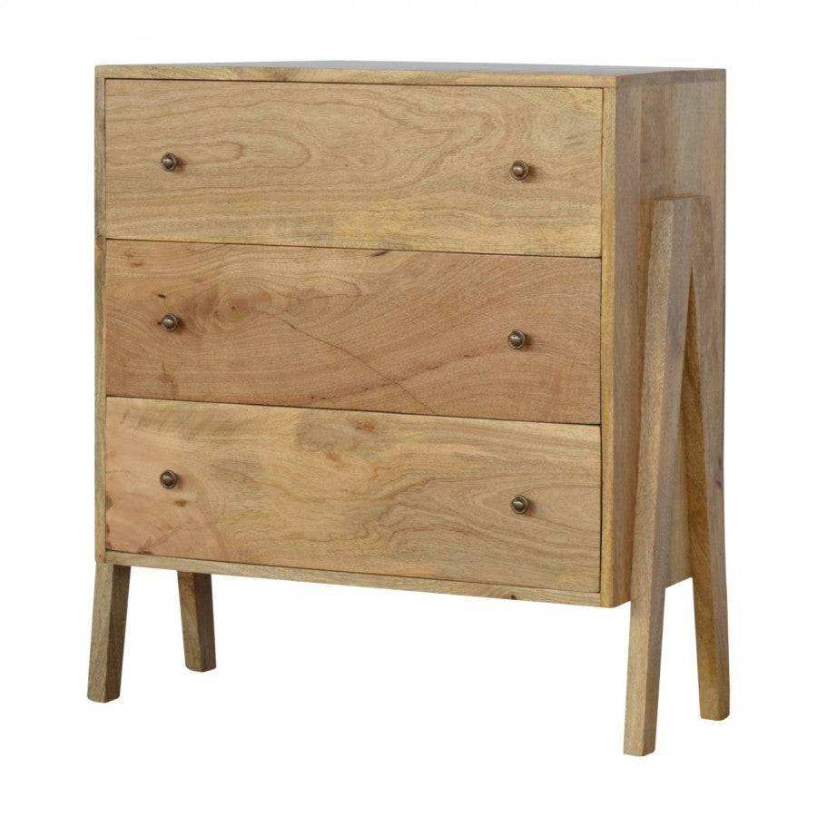 3 Drawer V - shaped Nordic Style Chest - Price Crash Furniture